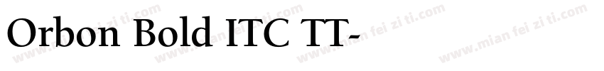 Orbon Bold ITC TT字体转换